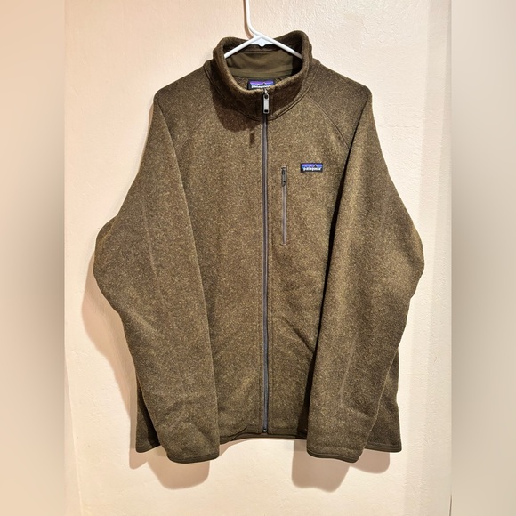 Patagonia Olive Green Fleece Zipper Jacket Soft Men’s XL